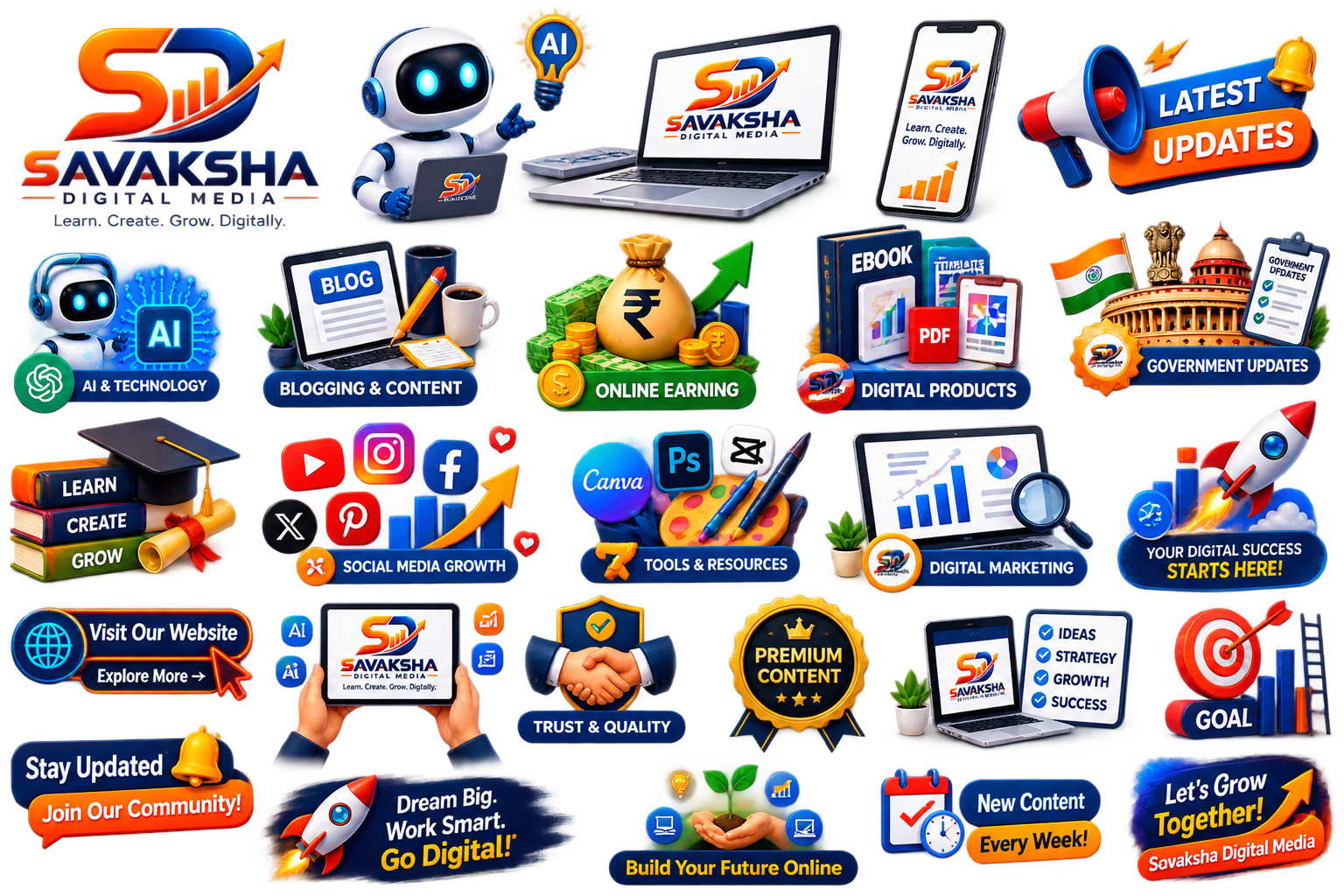 HOME savaksha digital media sticker collage